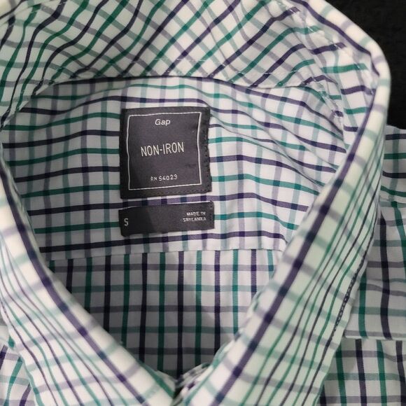 Gap Womens Button Up Shirt Multicolor SIze Small Cotton Non Iron Long Sleeve - Picture 6 of 12